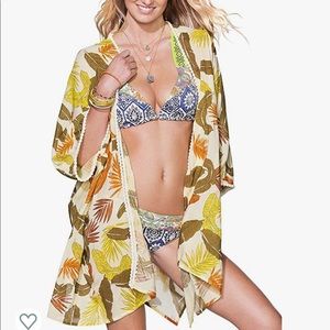 Maaji Women's Rainkissed Leaves Kimono Cover Up, one size